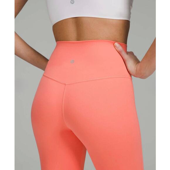 EUC Lululemon Align High-Rise Pant 28” Raspberry Cream Sz 8 Butter Soft Leggings - Picture 9 of 16